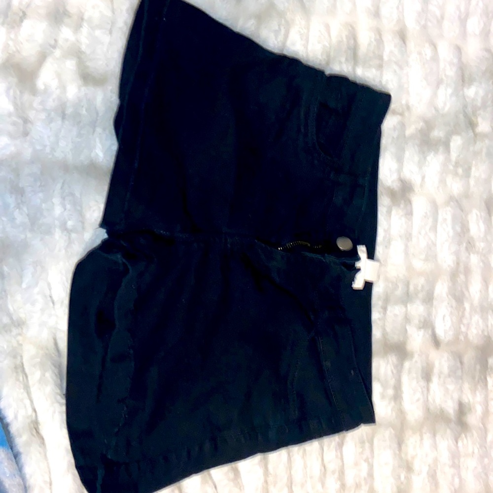 Black Jean Shorts